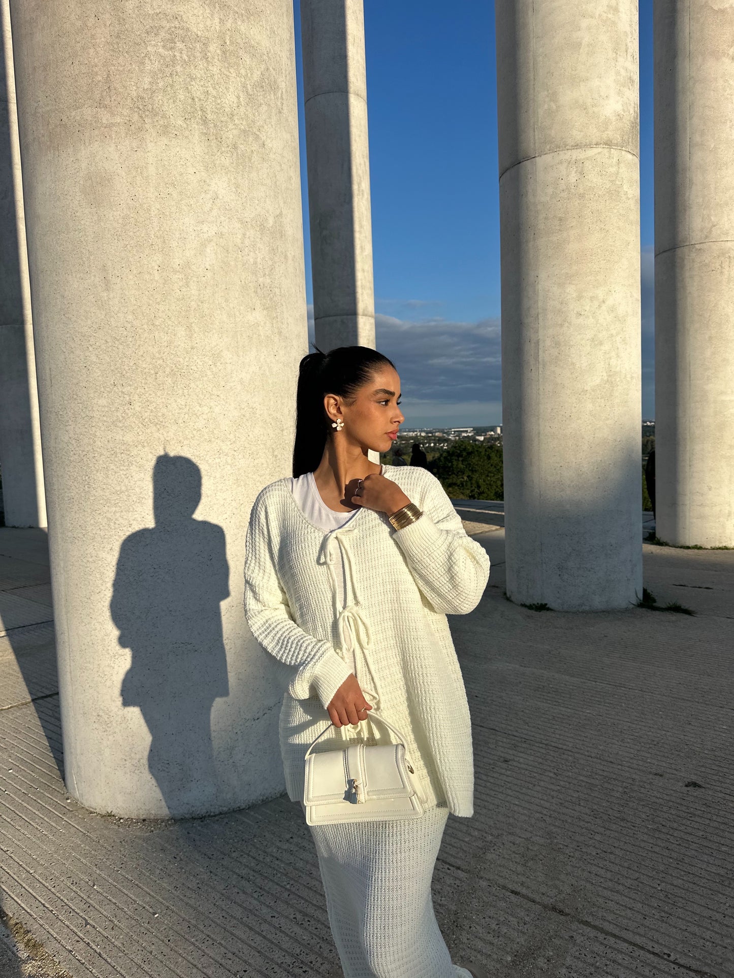 Ensemble laine blanc