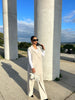 Ensemble blazer sans manches beige