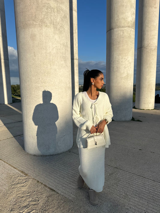 Ensemble laine blanc