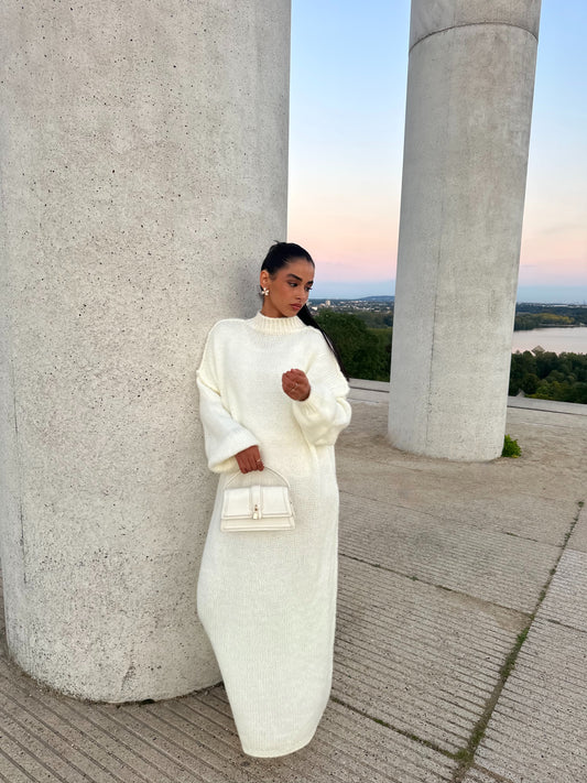 Robe pull blanche