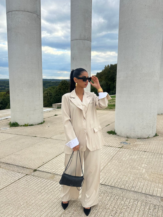 Ensemble blazer beige