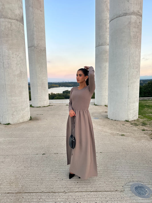 Robe ballerine taupe